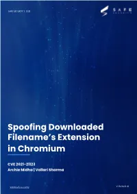 Spoofing Downloaded Filename's Extension in Chromium