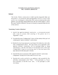 The Genitive Absolute