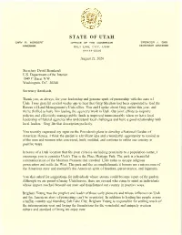 Utah Governor Response