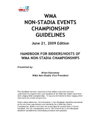 Wma Non-Stadia Events Championship Guidelines