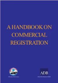 A Handbook on Commercial Registration