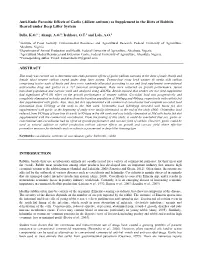 As Supplement in the Diets of Rabbits Reared Under Deep Litter System