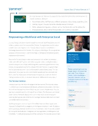 Empowering a Workforce with Enterprise Social
