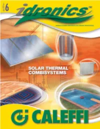 Idronics 6: Solar Thermal Combisystems