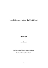 Local Government on the East Coast