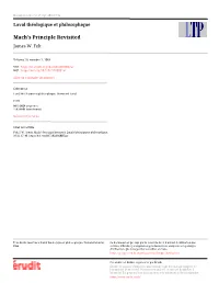 Mach's Principle Revisited James W