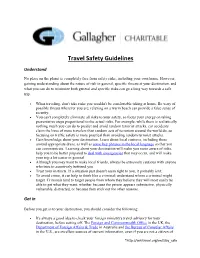 Travel Safety Guidelines