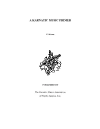 Carnatic Music Primer