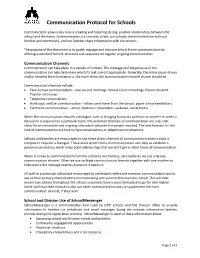 Communication Protocol for Schools