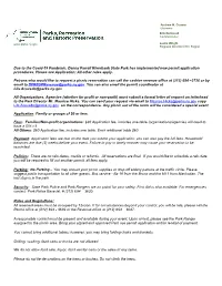 Due to the Covid-19 Pandemic, Denny Farrell Riverbank State Park Has Implemented New Permit Application Procedures