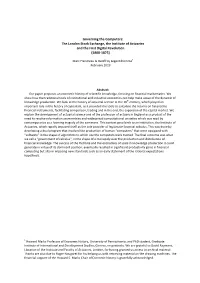 Governing the Computers: the London Stock Exchange, the Institute of Actuaries and the First Digital Revolution (1808-1875)