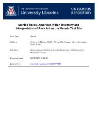 Interpretation of Rock Art on the Nevada Test Site