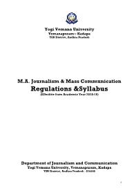 Journalism & Mass Communication