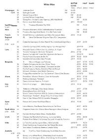 NEW Wine List April 2021