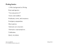 Prolog Basics