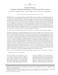 Search for Barents: Evaluation of Possible Burial Sites on North Novaya Zemlya, Russia JAAPJAN J