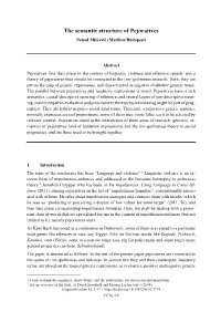 The Semantic Structure of Pejoratives Nenad Mišćević (Maribor/Budapest)