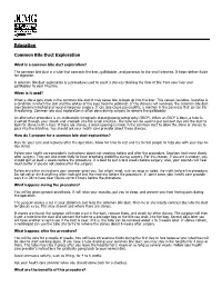 Common Bile Duct Exploration