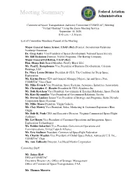 COMSTAC Sept 14, 2020 Meeting Summary