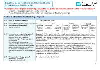 Equality, Good Relations and Human Rights