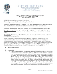 MCB10 02102021 Parks & Recreation Minutes.Docx