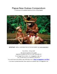 Papua New Guinea Compendium a Compilation of Guidebook References and Cruising Reports