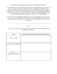 Rosa Parks & the Montgomery Bus Boycott: Why Was It Effective?