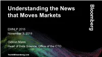 Understanding the News That Moves Markets