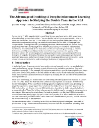 A Deep Reinforcement Learning Approach to Studying the Double Team in the NBA