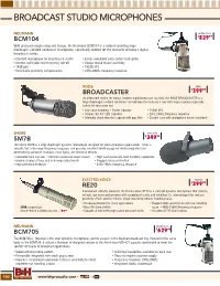 Broadcast Studio Microphones