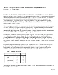 Darwin: Educators' Professional Development Program Evaluation Prepared by Ellen Giusti