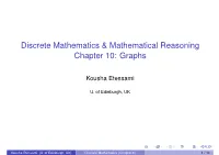 Discrete Mathematics & Mathematical Reasoning Chapter 10: Graphs