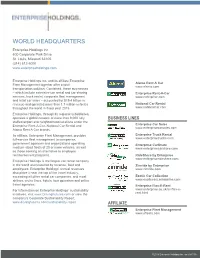 Enterprise Holdings Fact Sheet
