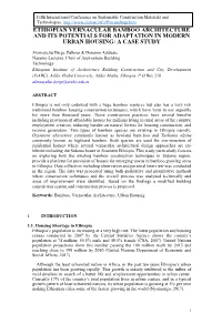 Ethiopian Vernacular Bamboo Architecture and Its Potentials for Adaptation in Modern Urban Housing: a Case Study