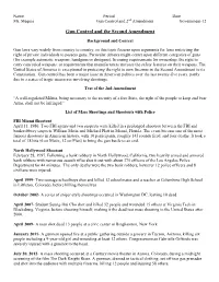 Gun Control and the Second Amendment