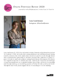 Online Portfolio Review 2020 Luna Lund Jensen Instagram