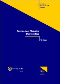 Succession Planning Demystified