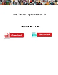 Bank of Baroda Rtgs Form Fillable Pdf