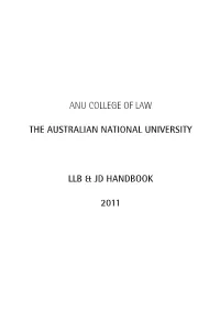 LLB and JD Handbook 2011