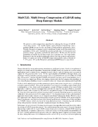 Multi Sweep Compression of Lidar Using Deep Entropy Models