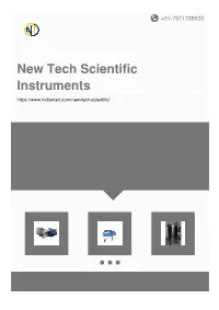 New Tech Scientific Instruments About Us