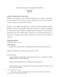 Nomination Background: Hydergine (CASRN: 8067-24-1)