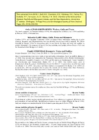 Order CHARADRIIFORMES: Waders, Gulls and Terns Suborder LARI
