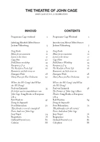 Programmaboek the Theatre of John Cage