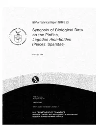 Synopsis of Biological Data on the Pinfish, Lagodon Rhomboides