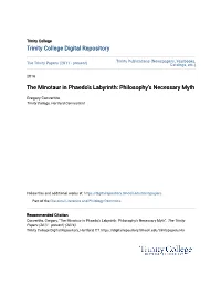 The Minotaur in Phaedo's Labyrinth: Philosophy's Necessary Myth