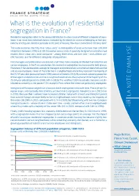What Is the Evolution of Residential Segregation in France?