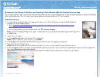 Browsing Your Library Collection and Reading Follett Ebooks with The