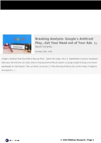 Google's Antitrust Play…