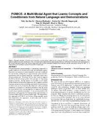 PUMICE: a Multi-Modal Agent That Learns Concepts and Conditionals
